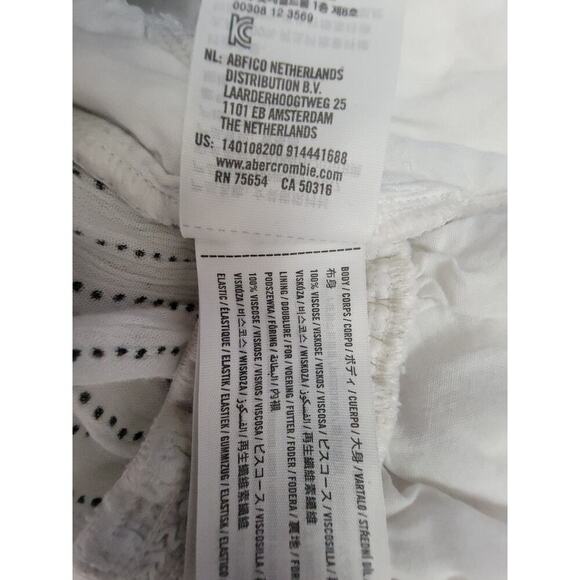 Abercrombie & Fitch Top Womens Small Peplum Button Front 3/4 Sleeves Boho V Neck - Picture 7 of 7